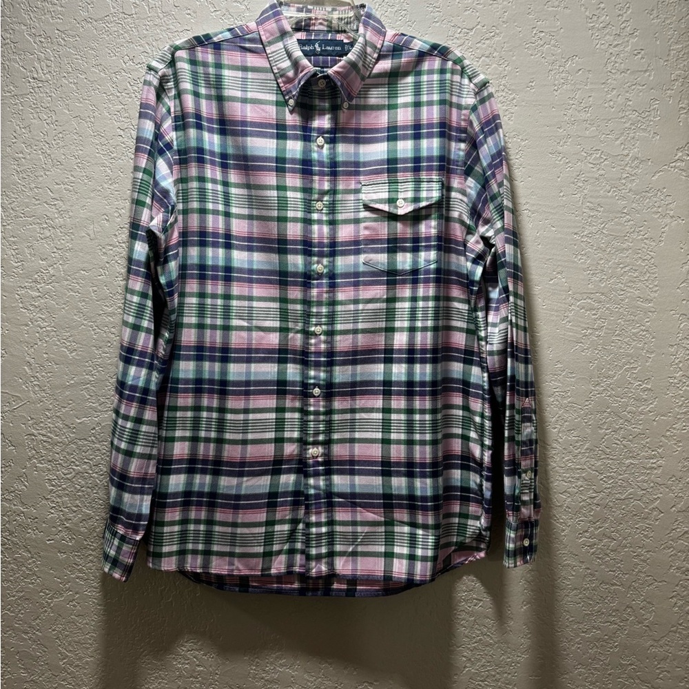 Ralph Lauren Pink and Green Plaid Shirt